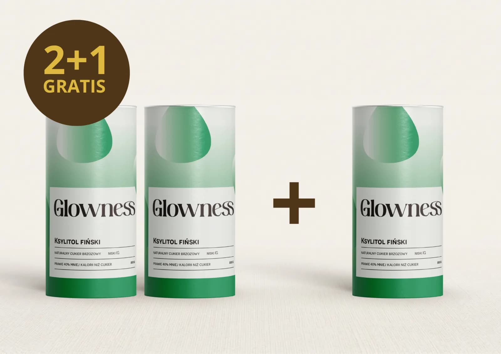 Ksylitol fiński 800 g - 2 + 1 gratis