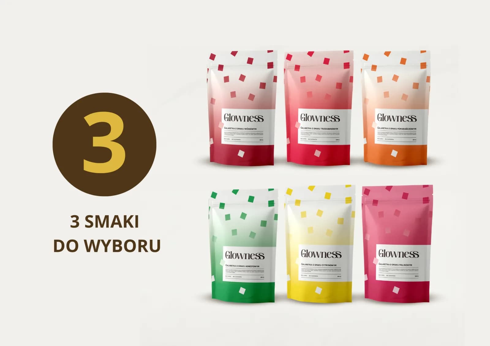 Zestaw 3 galaretek 350 g (smaki do wyboru)