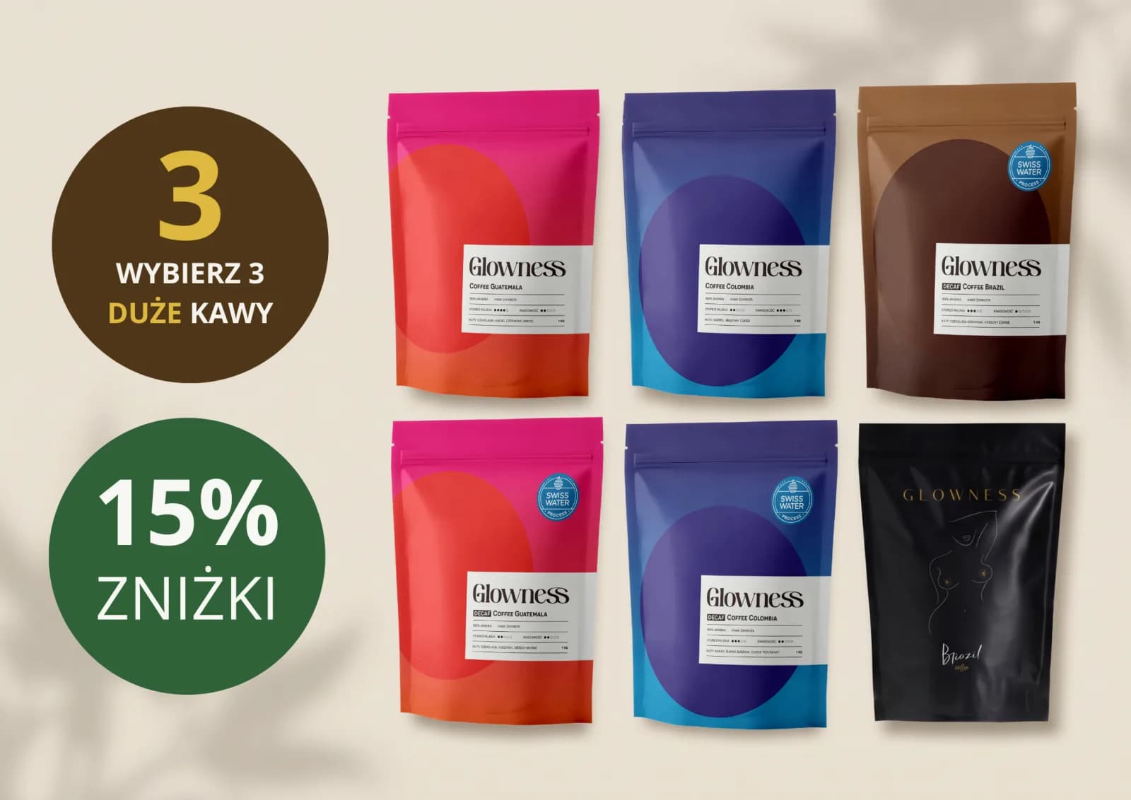 Zestaw dużych kaw - wybierz swoje 3 (1 kg)